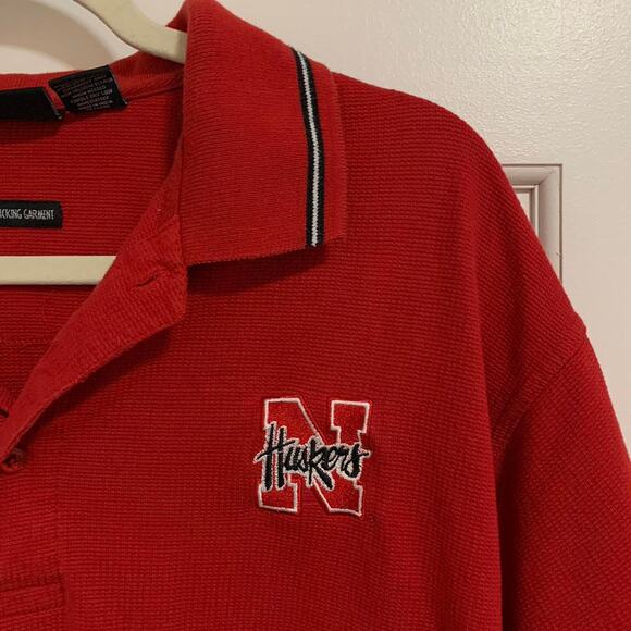 Vintage Red Nebraska Huskers Polo Shirt Size Medium - Picture 2 of 6
